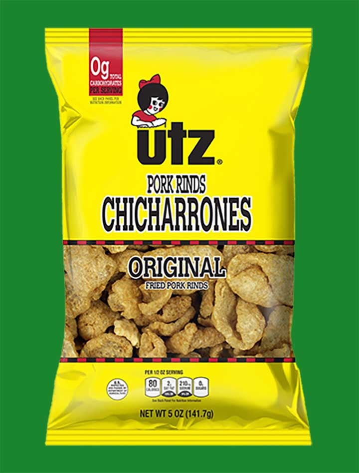 a bag of Utz Pork RInds