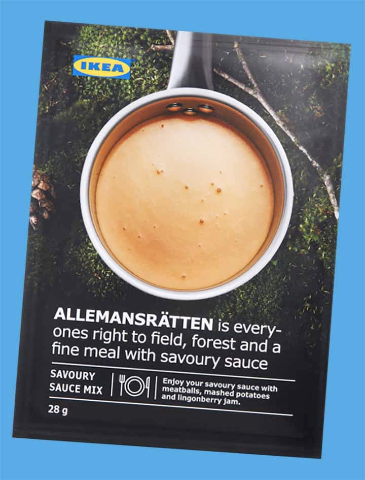a package of ALLEMANSRATTEN IKEA cream sauce powder