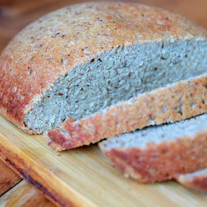 a sliced boule of Keto Yeast Bread