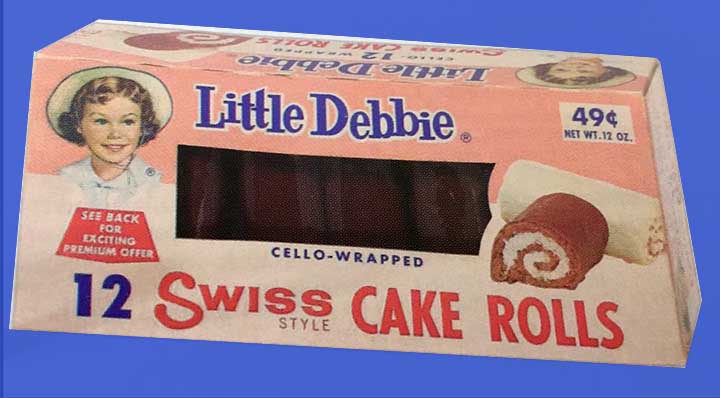 a vintage ad for Little Debbie Snack Cakes