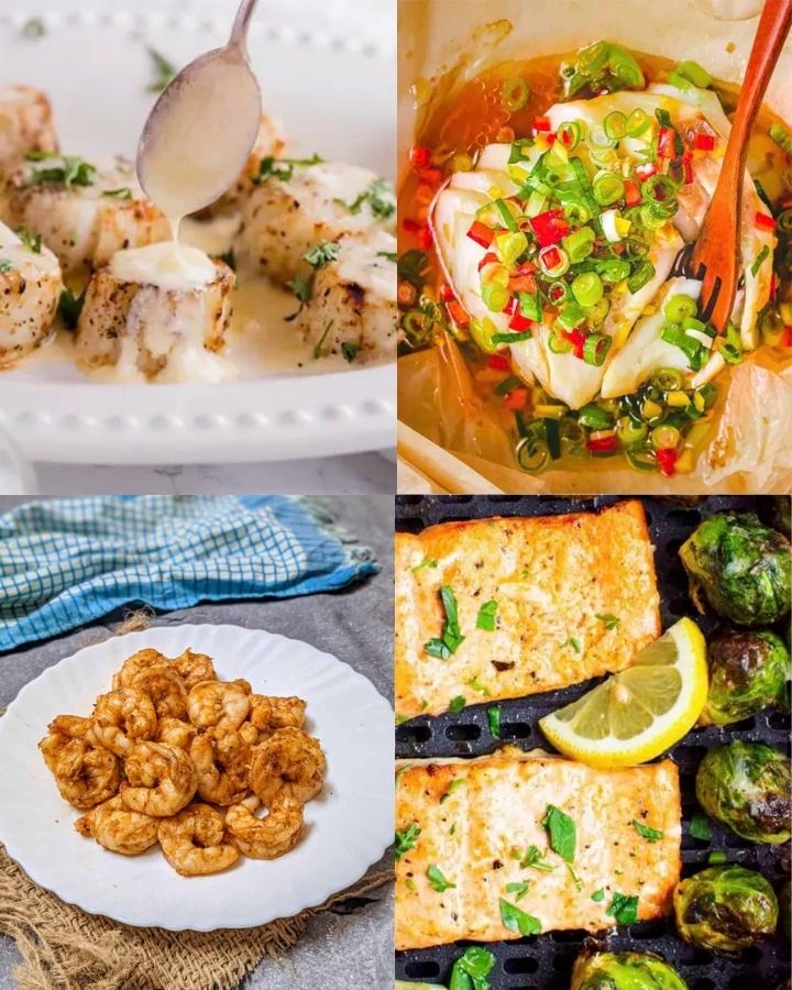 Cover Collage for Keto Seafood Recipes