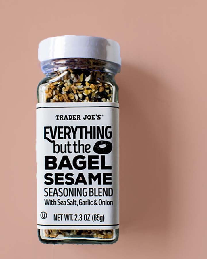a bottle of Trader Joe's Everything but the Bagel Sesame Seasoning
