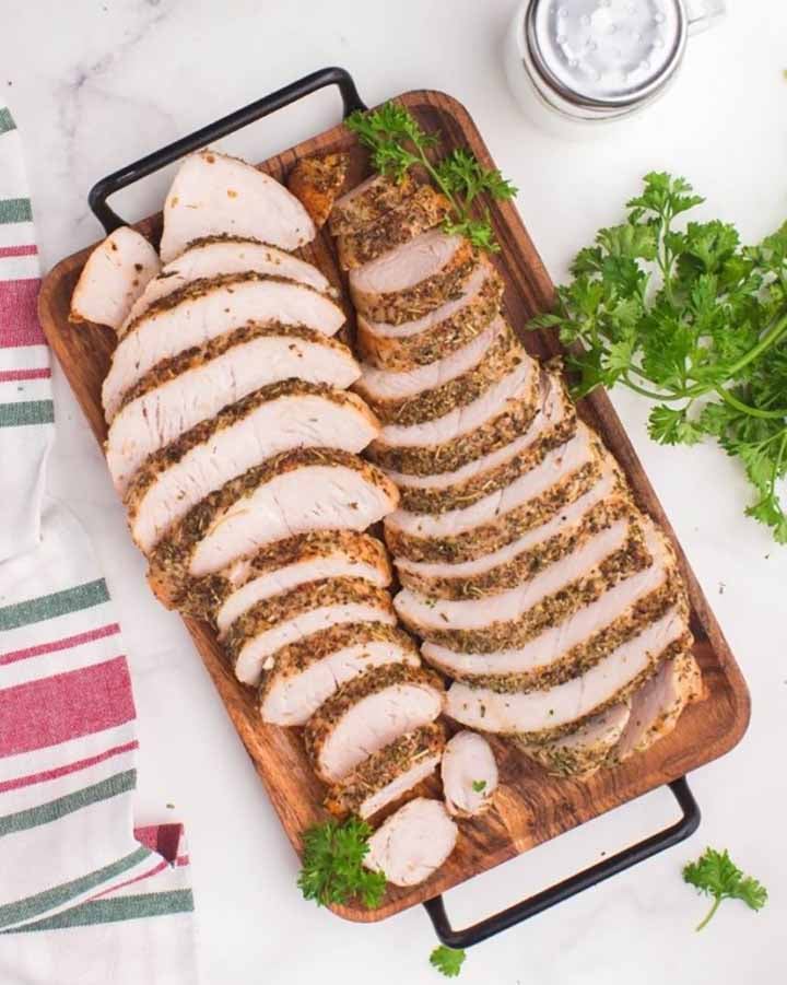 Turkey Tenderloin on a Platter