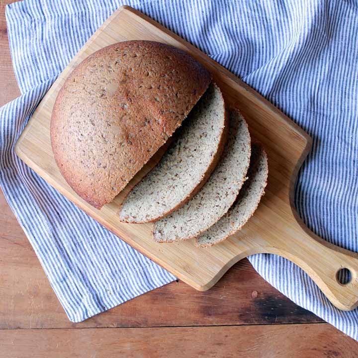 a boule of low carb bread