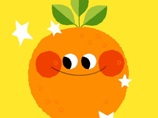 a gif of a smiling orange