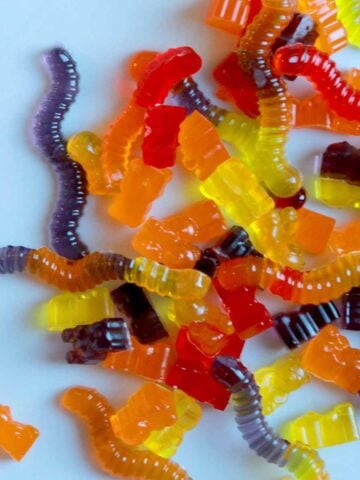 sugar free gummy candy on a plate