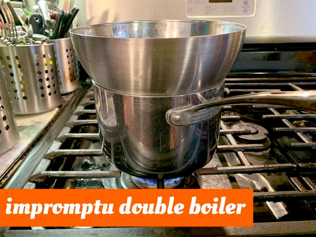 an impromptu double boiler