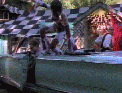 a gif from the B-52's video for Love Shack