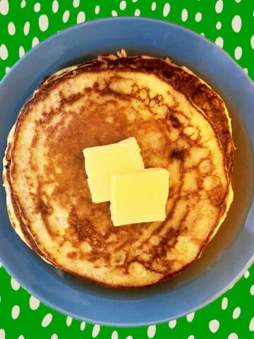 a plate of Carbquik pancakes