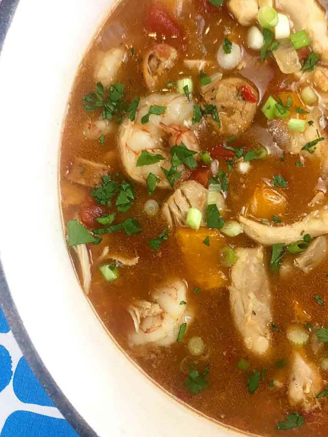 KETO GUMBO WITH CHICKEN SHRIMP & SAUSAGE STORY