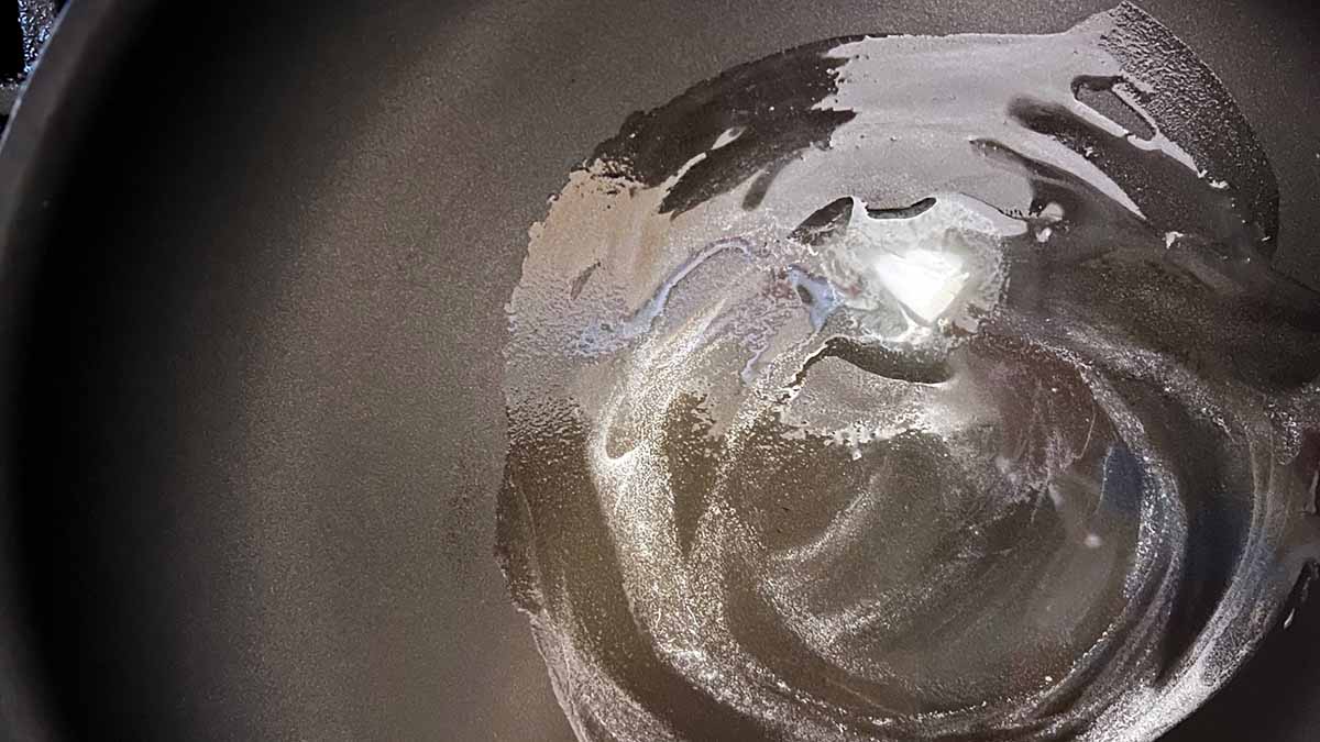 butter melting in a pan