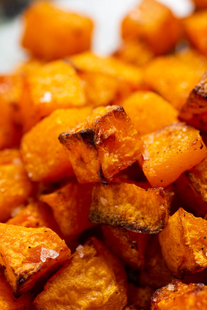 close up view of the cooked vegetable.