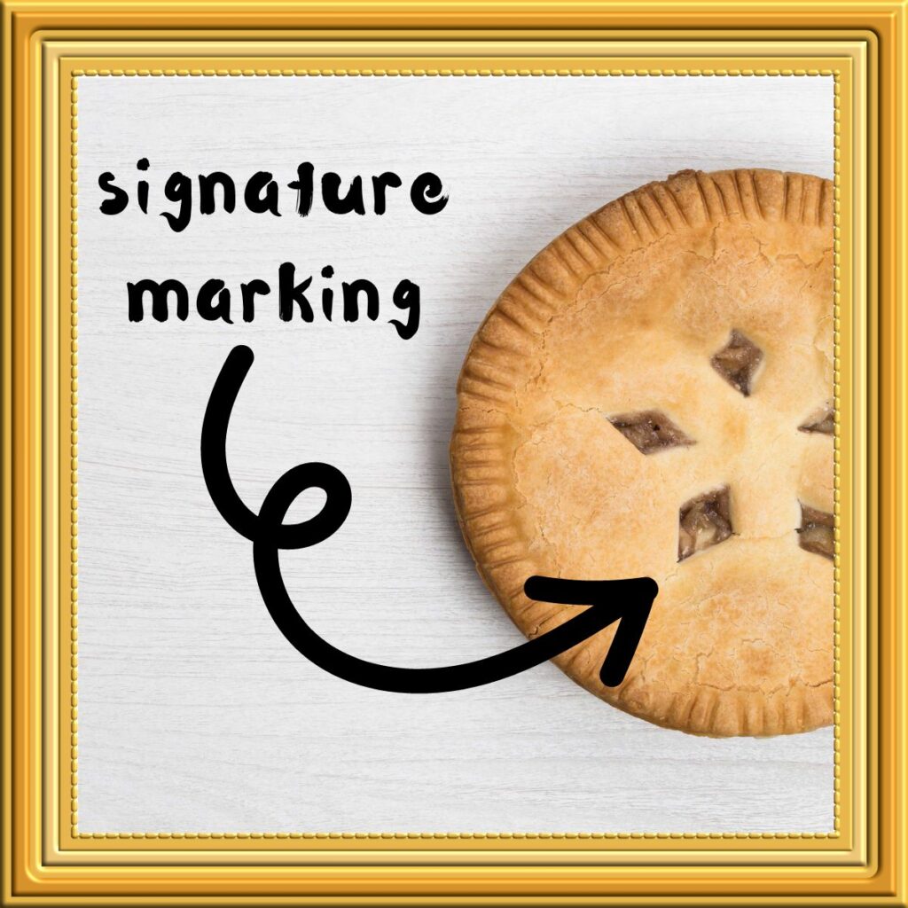 an example of a signature marking.