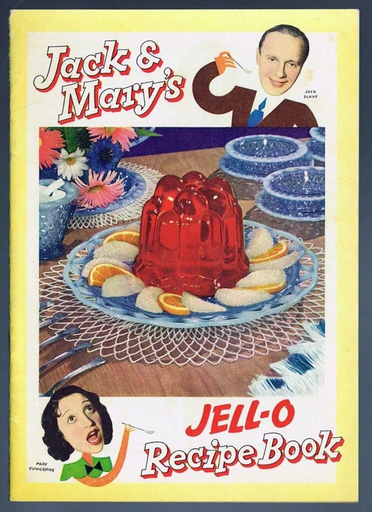 cover of the 1937 promotional cookbook by Jack Benny and his partner Mary